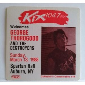 George Thorogood And The Destroyers 1988 Collectors Cloth Fabric Patch Rock